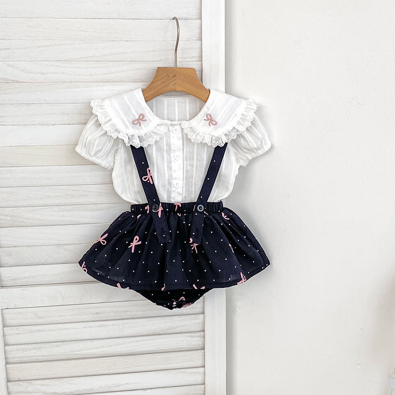 Summer Hot Selling Baby Kids Girls Sleeveless Dots Pattern Strap