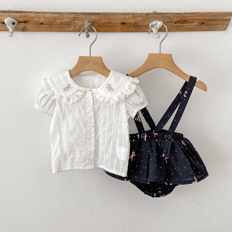 Summer Hot Selling Baby Kids Girls Sleeveless Dots Pattern Strap