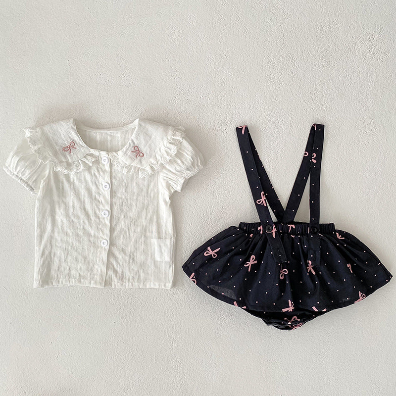 Summer Hot Selling Baby Kids Girls Sleeveless Dots Pattern Strap