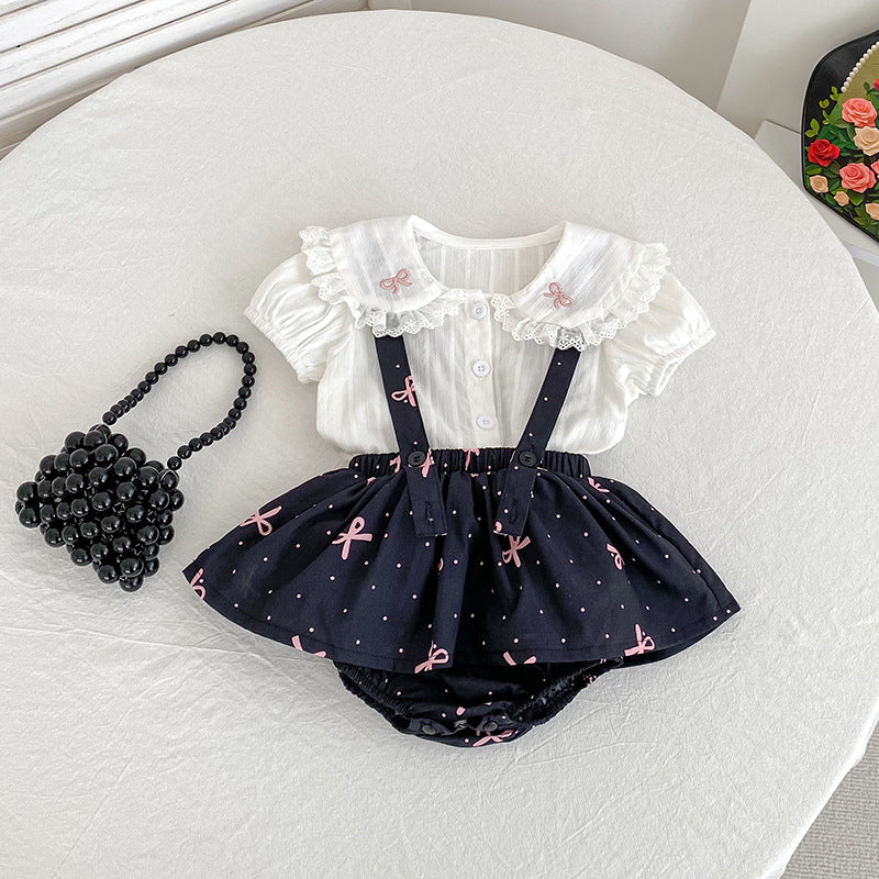 Summer Hot Selling Baby Kids Girls Sleeveless Dots Pattern Strap